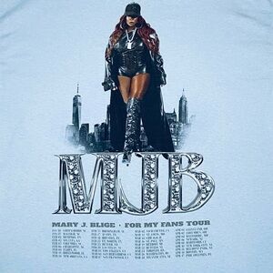 NWOT! Mary J Blige MJB ‘For My Fans Tour’ 2025 T-shirt Size Medium Concert Tee